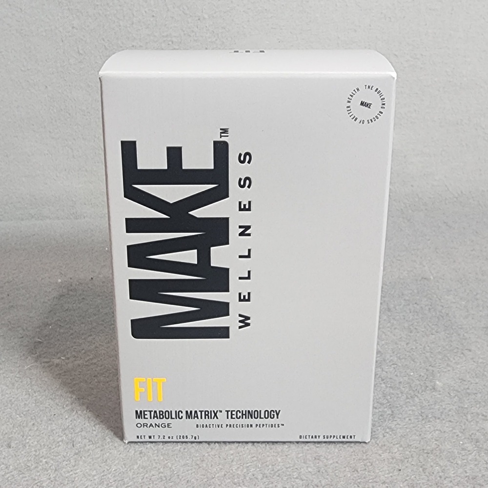 MAKE Wellness FIT Metabolic Matrix Orange Peptides Supplement 30ct 7.2oz NIB